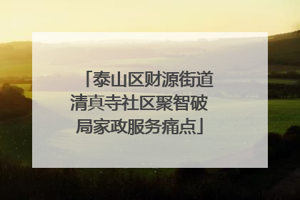 泰山区财源街道清真寺社区聚智破局家政服务痛点